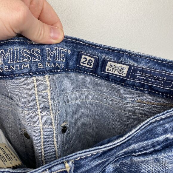 Miss me jeans women's 28x29 blue Stonewash‎ easy boot y2k - Picture 8 of 13